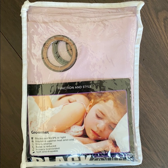 Elegant Pink Blackout Curtains - Picture 2 of 2